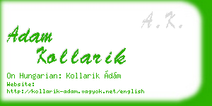 adam kollarik business card