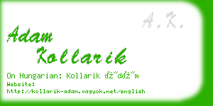 adam kollarik business card